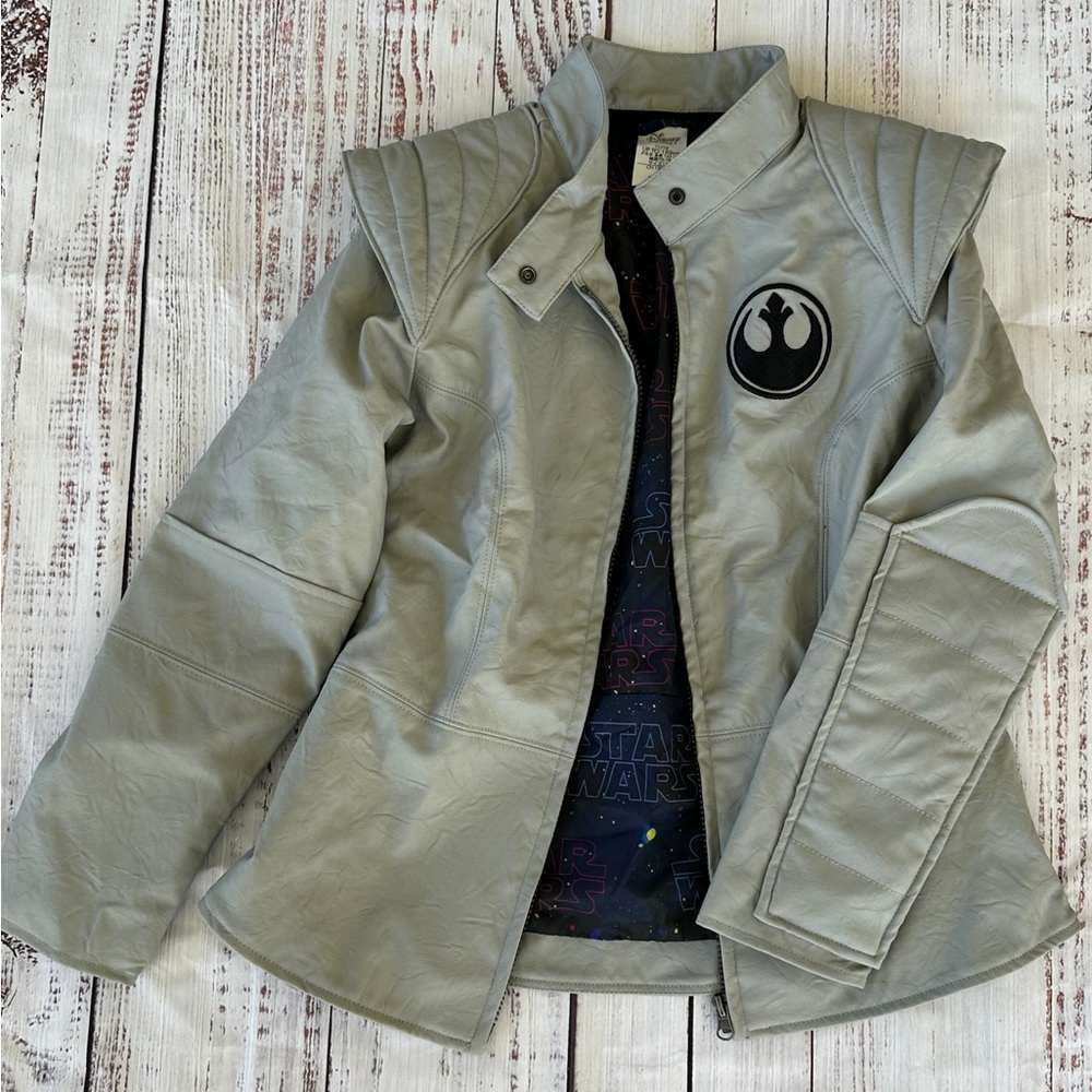 Disney *GIRLS* 11/12 Rebel Alliance Star Wars Faux leather jacket! May fit W XS